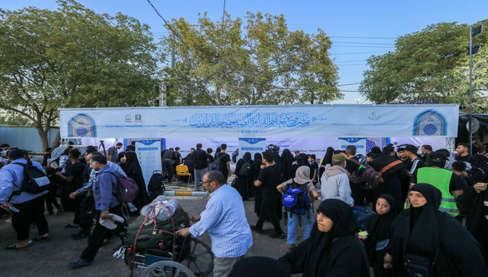 المحطات القرآنية في محور كربلاء - النجف تشهد إقبالاً كبيراً من قبل الزائرين